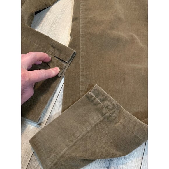 J Jill Woman’s 12 PET Brown Corduroy Pants Side Zip Button Ankle Casual Straight - Picture 4 of 10